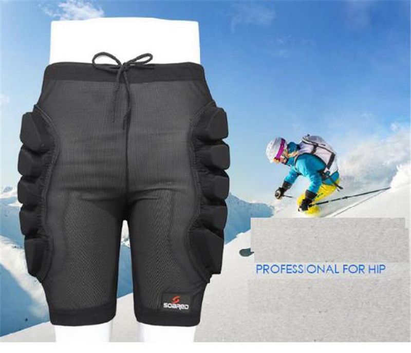 Svævede 3cm vintersports skishorts beskyttende hoftebund polstret amour til ski sne skate snowboard bukser beskyttelse