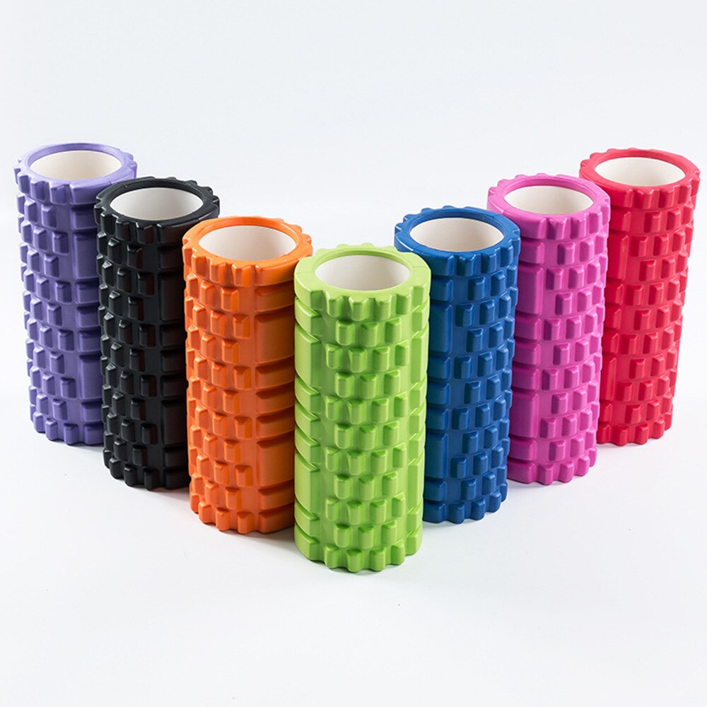 Rød/rosa/blå søyle yoga blokk treningsutstyr pilates foam roller fitness gym øvelser muskel massasje roller yoga murstein