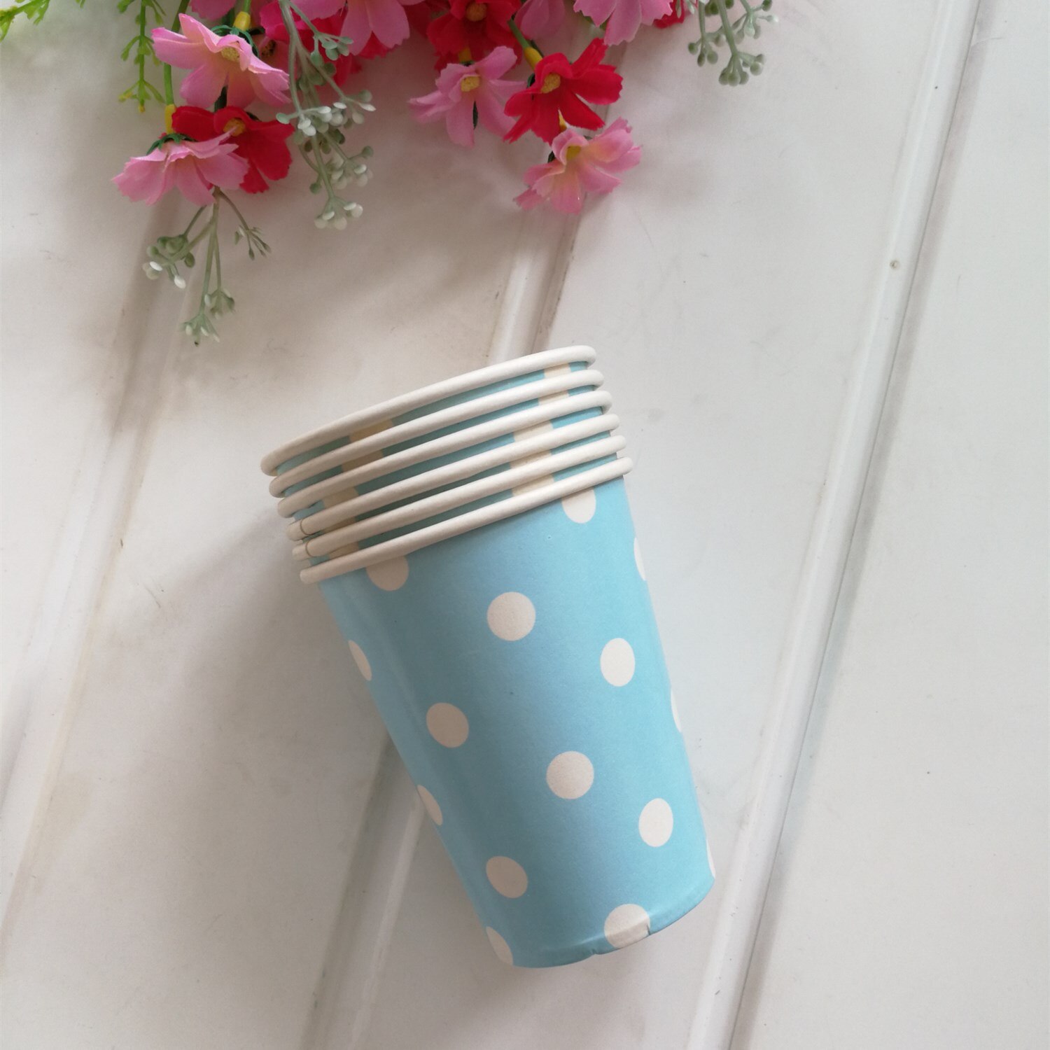 12pcs party polka dot paper cup disposable party paper cup wedding children birthday party supplies cold drink cup