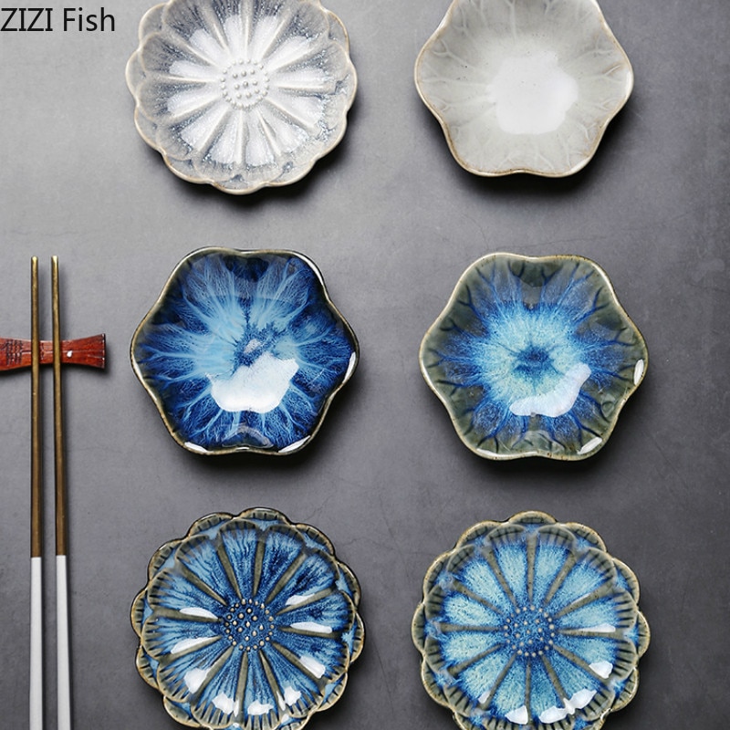 Japansk stil keramik krydderisk fad frugt slik dessert snacks plade minimalistiske husholdnings køkkenredskaber