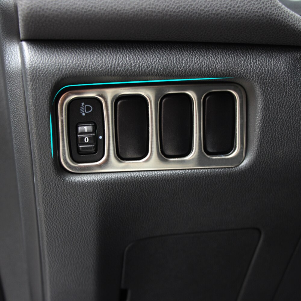 til mitsubishi asx outlander sport rvr krom hodelykt lampe bryter knapp panel deksel listverk garnityr