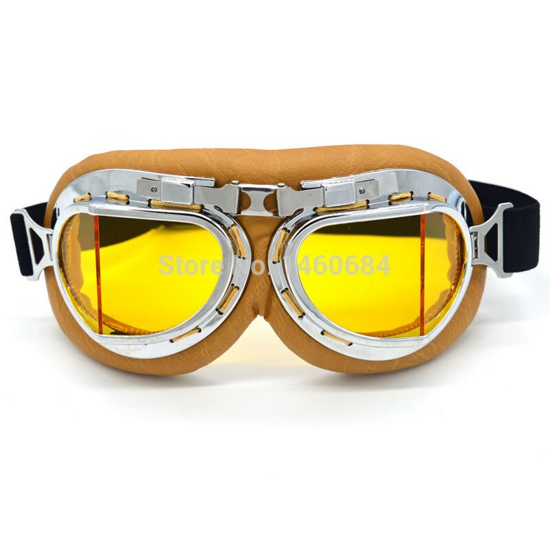 Evomosa Zilveren Lens Retro Motorbril Motocross Moto Cross Bril Country Flexibele Fietsen Sport Eye Helmen: YELLOW
