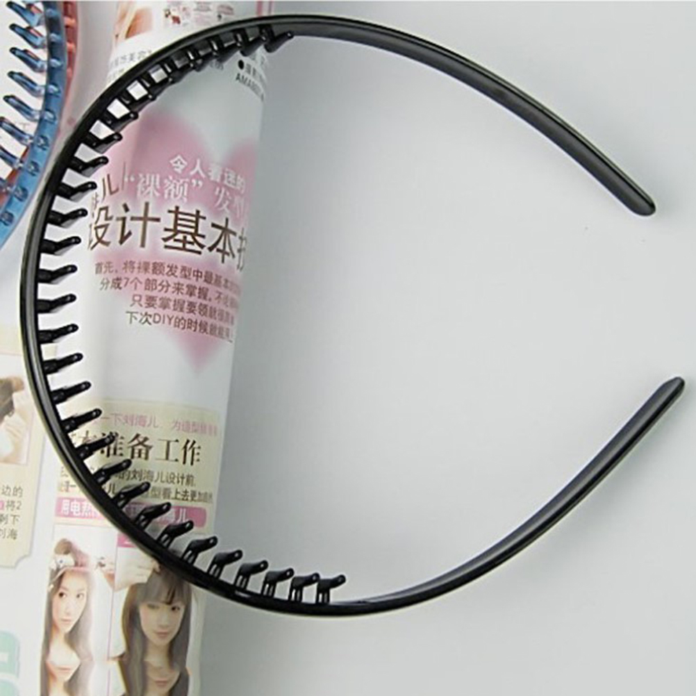 Diadema con dientes para hombre, diadema deportiva, diadema portátil negra