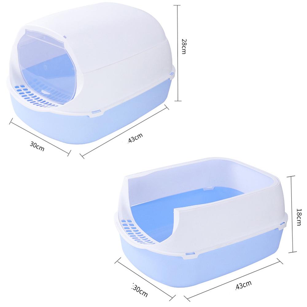 Cat Litter Box Pet Kitten Plastic Clean Basin Bedpan Indoor Puppy Kitten Anti Splash Toilet Pet Deodorant Fully closed Sandbox