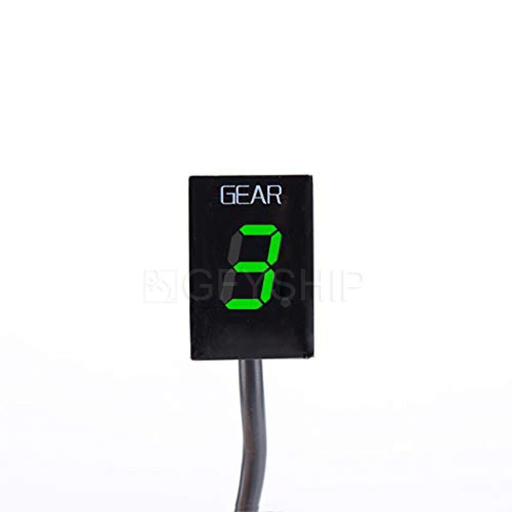For Harley Davidson ALL VRSC Models e.g. V-Rod ALL YEARS Motorcycle Gear Indicator 1-6 Level Digital Gear Meter: Green