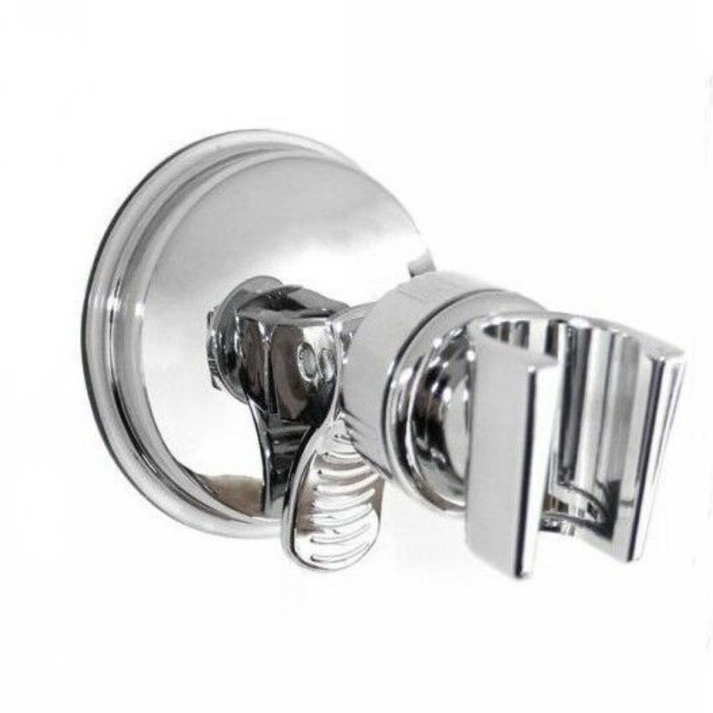 Sølv bruser hoved holder badeværelse vægmontering sugekonsol sugekop bruser holder badeværelse tilbehør