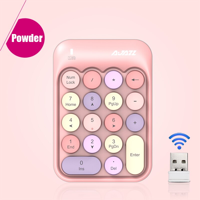 2.4G Wireless Numeric Keypad 18 Keys Computer Digital Portable Mini Keyboard for PC Accounting Teller Laptop Notebook MacBook