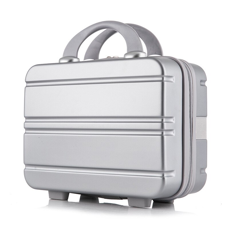 Mini bærbar bagage taske vandtæt kosmetik taske bære bagage hårdt kuffert kuffert make-up kufferter og rejsetasker: D