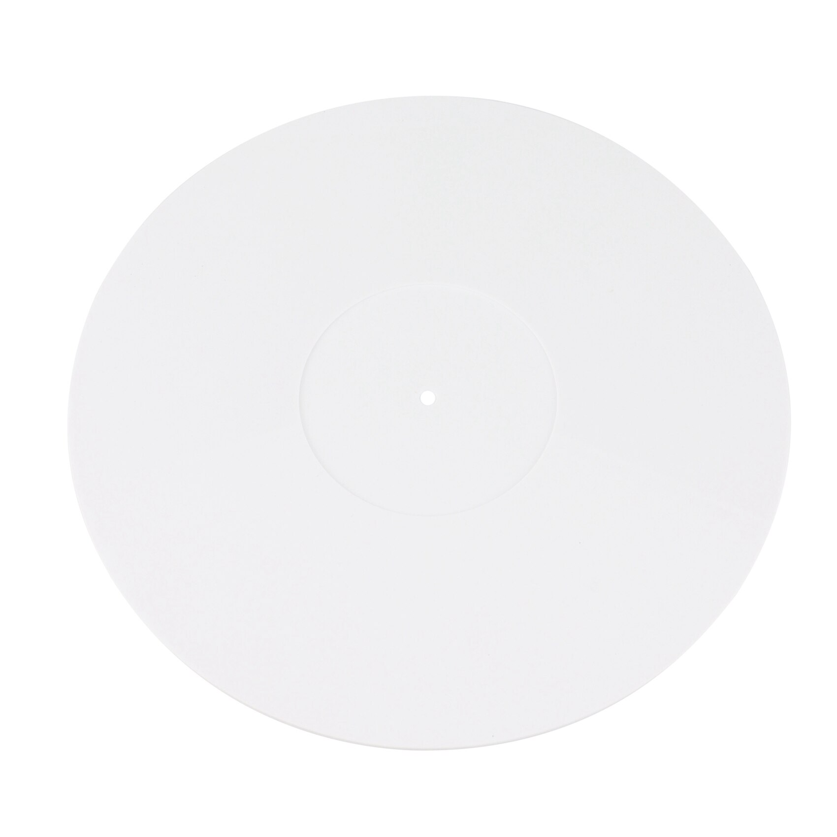 Tapete giratorio de acrílico para tocadiscos LP, ayuda a reducir el ruido debido a la estática y al polvo: White