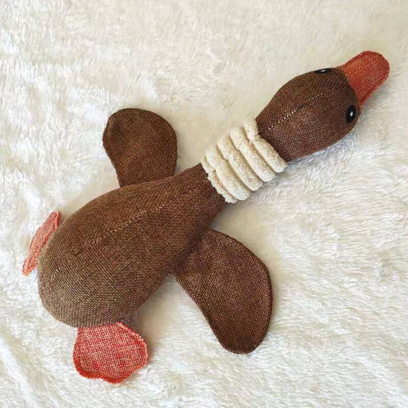 020-2 Fleece Chew Play Speelgoed Huisdier Piepende Puppy Chew Piepend Quack Sound Pop Speelgoed Creatieve Simulatie Donut Huisdier levert Hond Speelgoed: PT020-brown