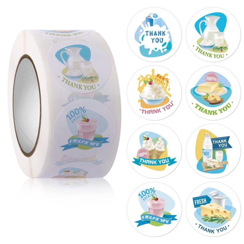 500 pezzi adesivi sigillanti etichette per bevande al caffè adesivi 1 pollice per sbarra caffè tazze da caffè da forno bevande sacchetto regalo di carta
