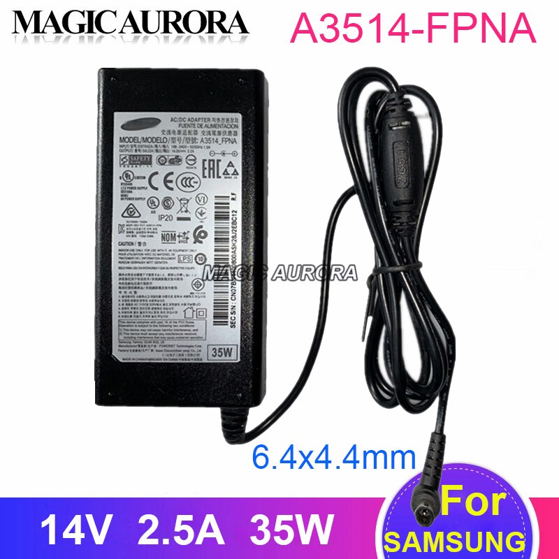 Originele A3514-FPN A3514-FPNA Led Monitor Ac/Dc Adapter 14V 2.5A 35W Voor Samsung S32F35FUC Monitor Voeding