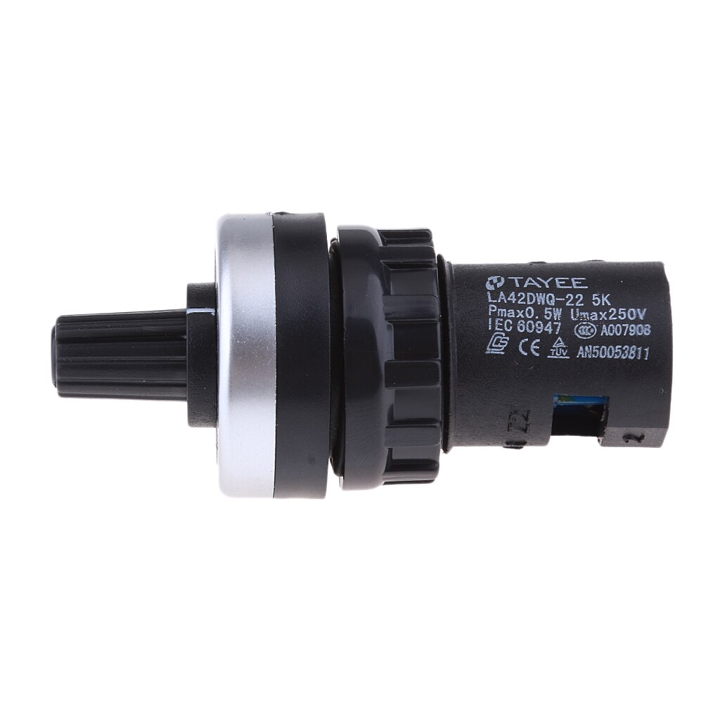 ABS plastic Rotary Potentiometer 22mm Hole Resistance 5K Ohm No Soldering Required Screw type terminals no soldering required