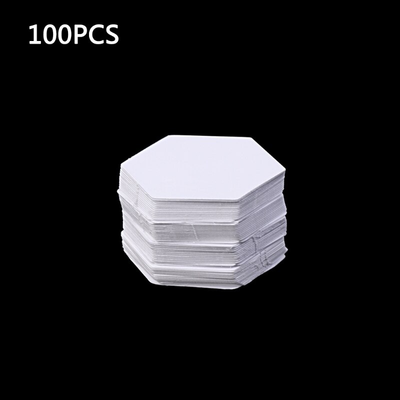 100Pcs Hexagon Sjablonen Voor Patchwork Papier Quilten Naaien Craft Diy Zes Maten: 10mm