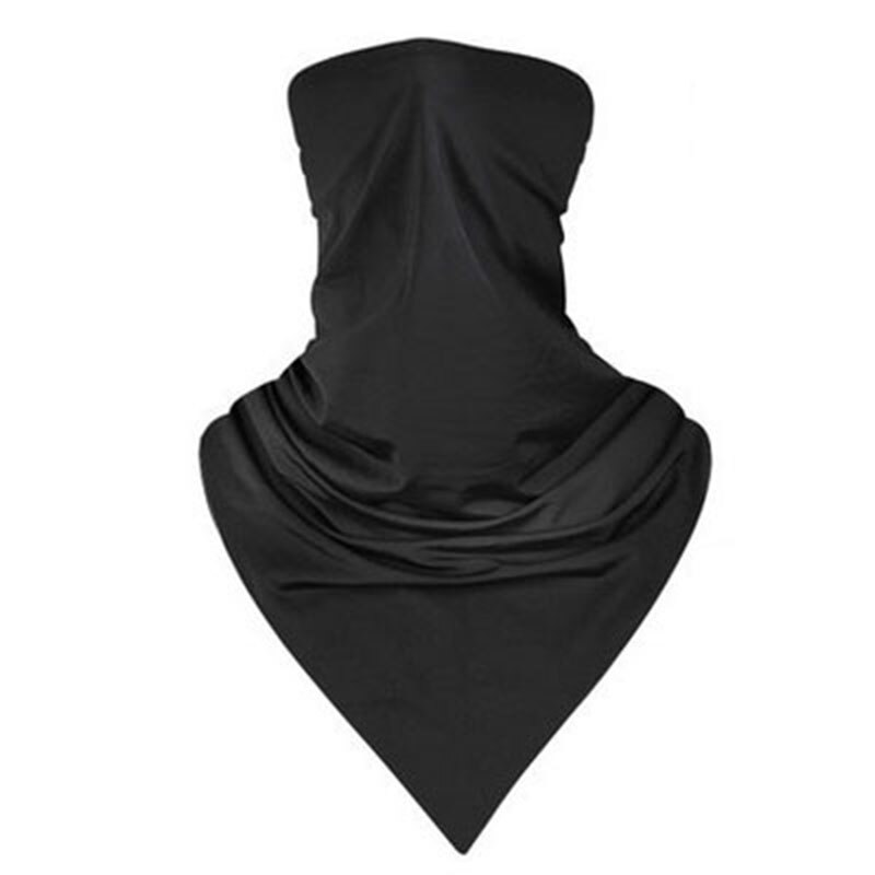 Sports de plein air casquettes de vélo écharpe cyclisme Bandana équipement de vélo chapeaux Ride cou masque vélo Triangle bandeau écharpe: Black