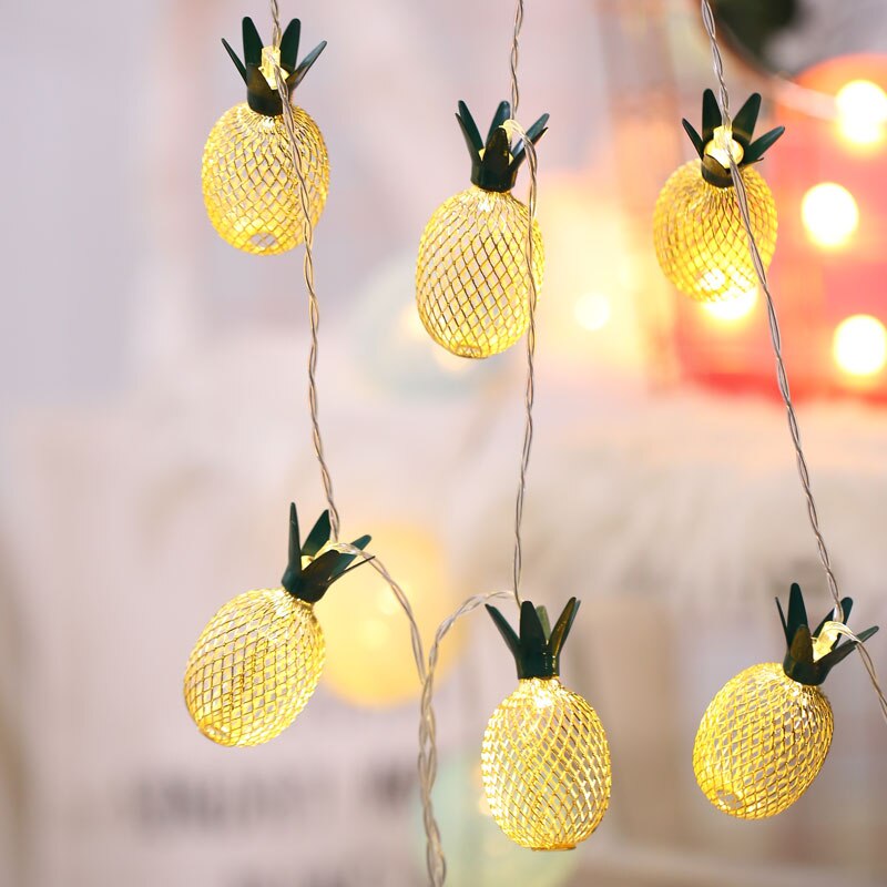 Guirlande lumineuse LED en forme d&#39;ananas pour noël, luminaire décoratif d&#39;extérieur, rideau lumineux scintillant, idéal pour une fête, un mariage ou une chambre à coucher