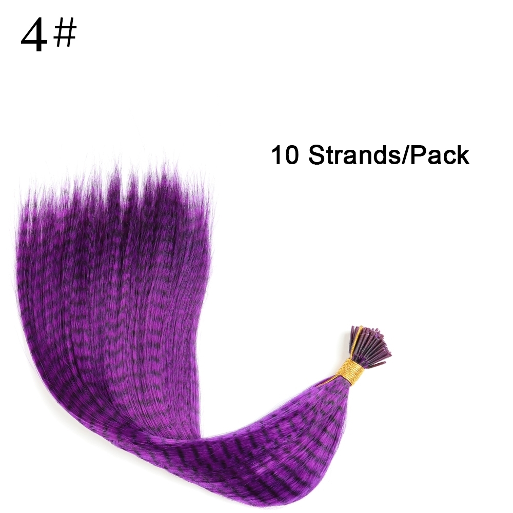 Estensioni dei capelli con piume finte colorate sintetiche I-Consiglio 16 "10 fili/confezione Accessori per parrucche in fibra resistente al calore da donna: 1B/27HL