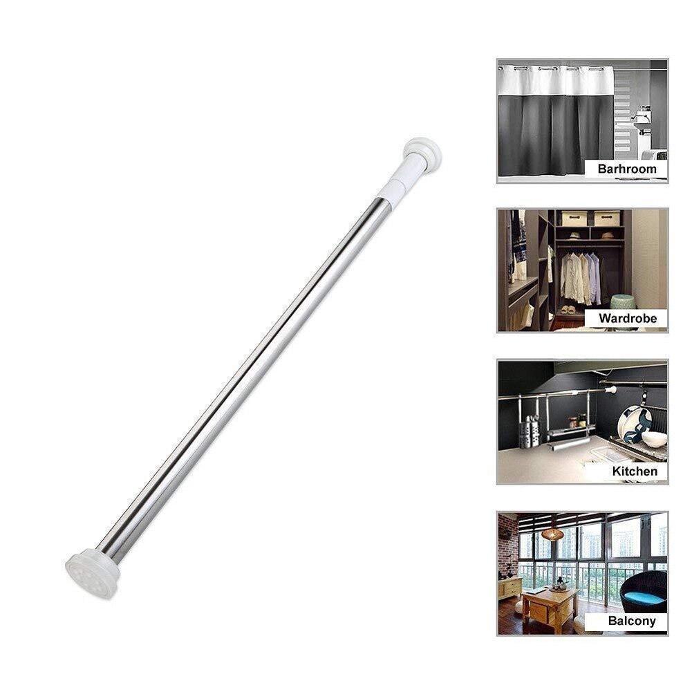 Tension Rod Curtain Shower Adjustable Rod Spring Tension Easy Installation TT-best