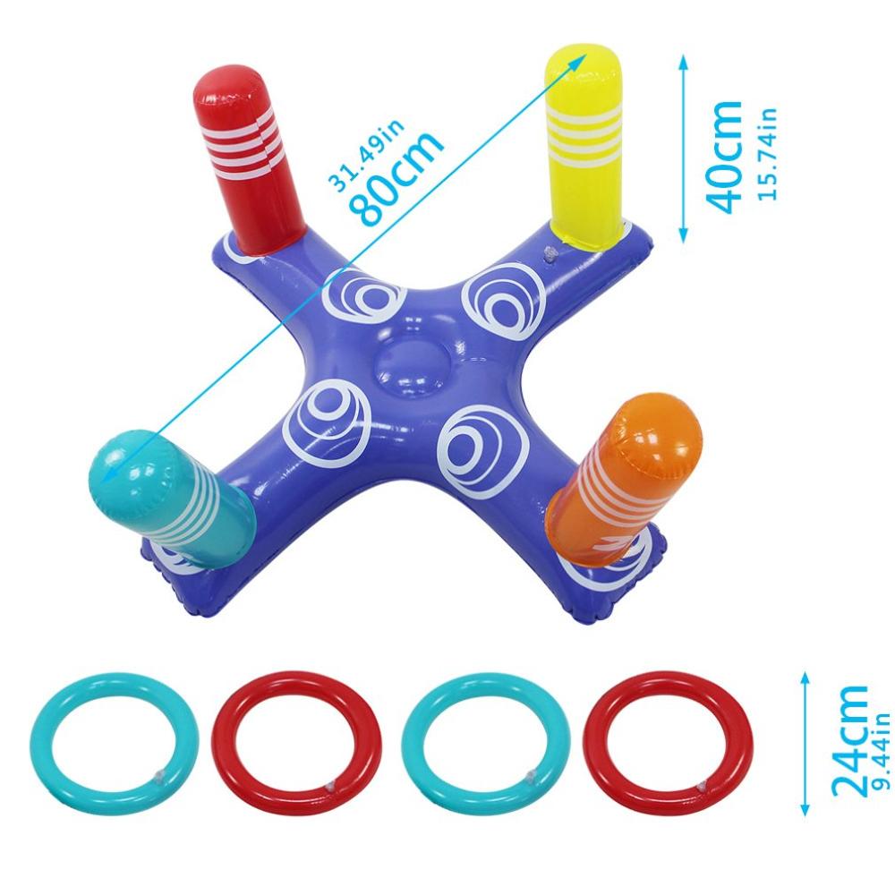 Bambini adulti gonfiabile croce anello piscina galleggiante lancio gioco vasca da bagno sport divertenti cavalla spiaggia giocattoli accessori per feste d'acqua cerchio galleggiante