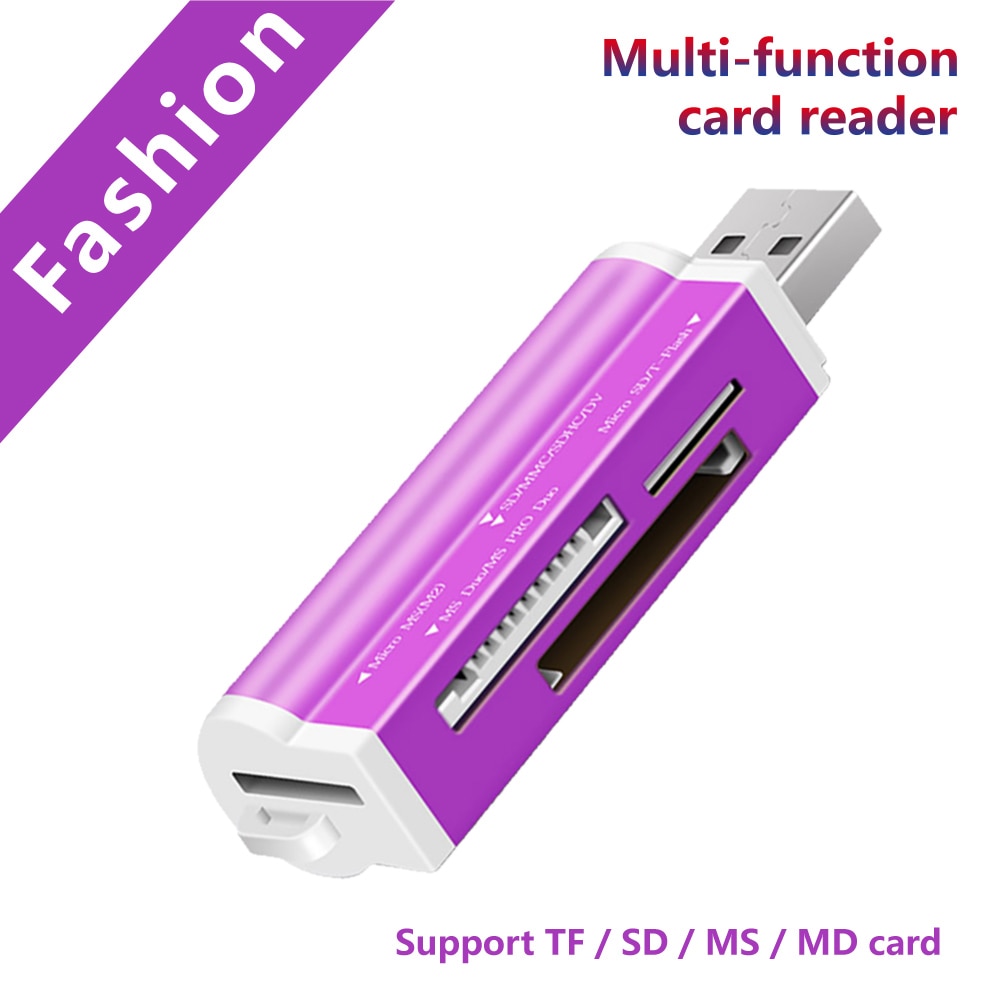 Adaptateur usb 4 in pour lecteur 1 2.0 mémoire micro sd tf  m2 mmc ms pro duo