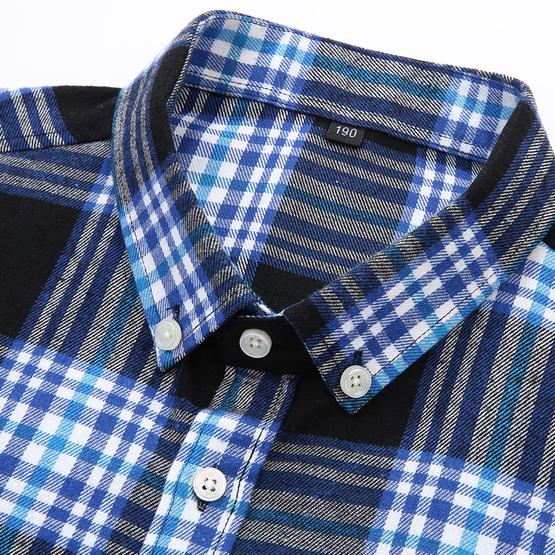 Camisa a cuadros para hombre, camisa masculina de manga larga, estilo clásico, abotonada, color rojo, con estampado clásico, Ropa de talla grande 8XL