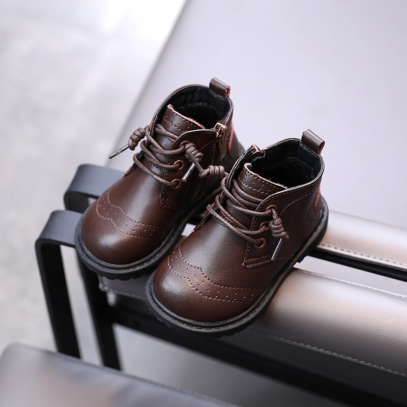 Bambini martino stivali 2020 di inverno delle ragazze morbide scarpe con la suola del piede più caldo scarpe dei ragazzi 1-3 anni vecchia versione Coreana dello stile Britannico