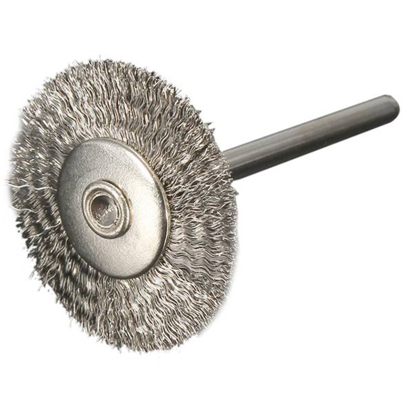Stål roterende børste til 60 stk . 3mm skaft trådhjulsbørste mini boremaskine roterende værktøj til metal rustpolering