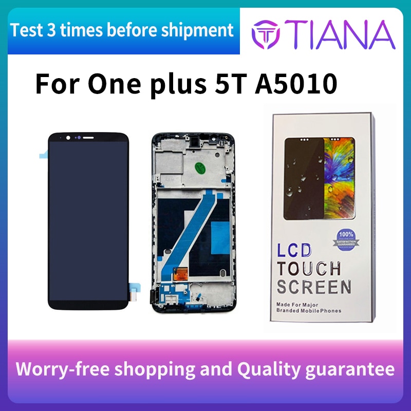 Aaa +/Originele Getest Amoled Voor Oneplus 5T A5010 Lcd Touch Screen Digitizer Vergadering Originele Amoled Display reparatie