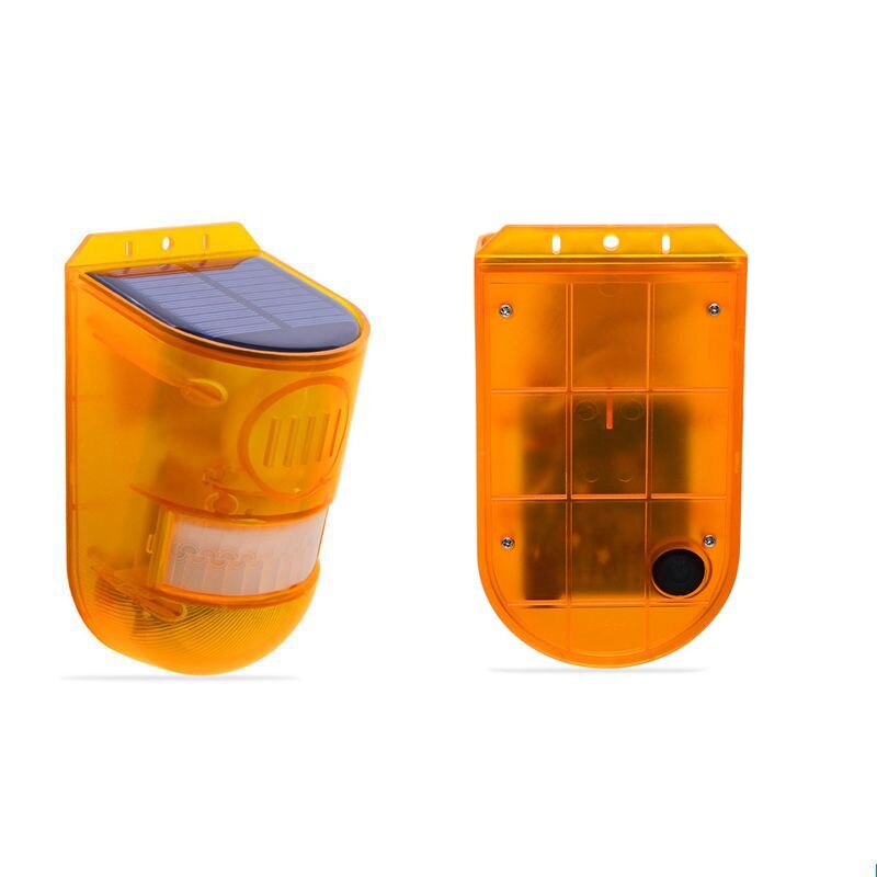 Produktbild von Lancoon Solar-Warnlicht – IP55 Wasserdicht, 129 DB Alarm, 13 Sounds, 4 Modi, Für Obstgarten & Farm