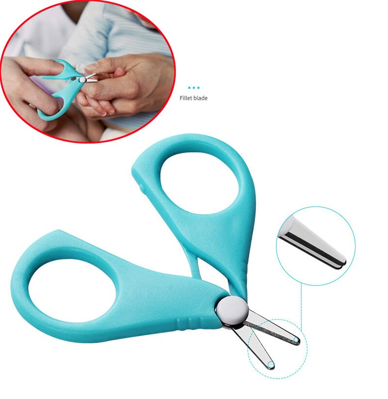 Newborn Baby Nail Scissors Cutter Daily Baby Nail Shell Shear Tool Anti-Meat Round Head Baby Safety Nail Scissors