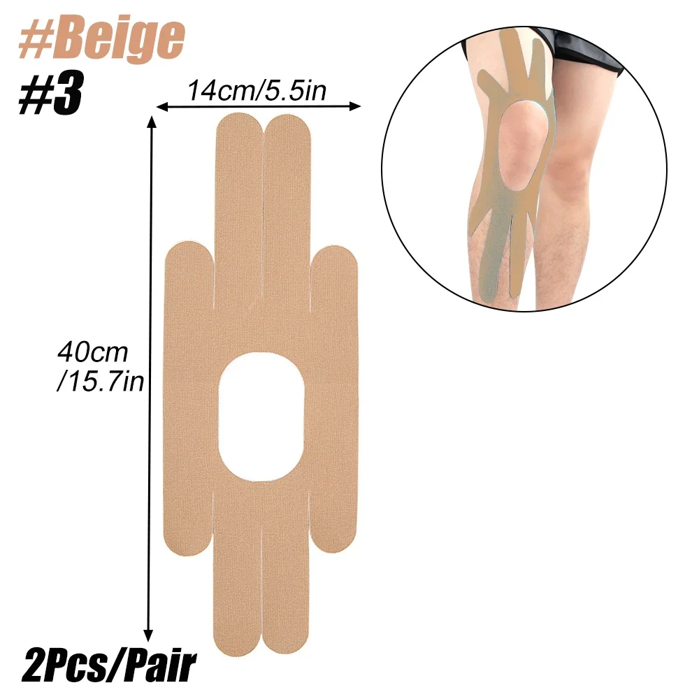 2 pièce/ensemble bande de kinésiologie, bande adhésive élastique de soutien musculaire pour sport athlétique, récupération de thérapie pour les genoux, la cheville, soulagement des douleurs articulaires: GRIS
