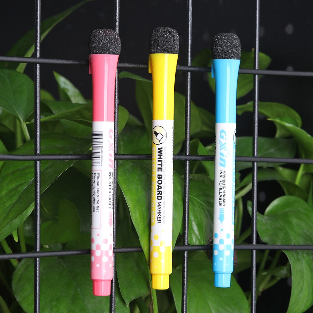 Neue Kunststoff Magnetische Whiteboard Unterschrift Stift Löschbaren Trockenen Weiß Gremium Marker Magnet Radiergummi Büro Schule Liefert