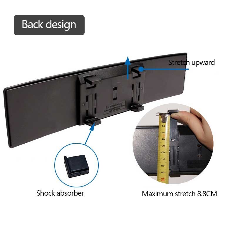 Espejo retrovisor Interior de coche, retrovisores universales de gran angular, visión de seguridad, superficie azul, accesorios para automóviles