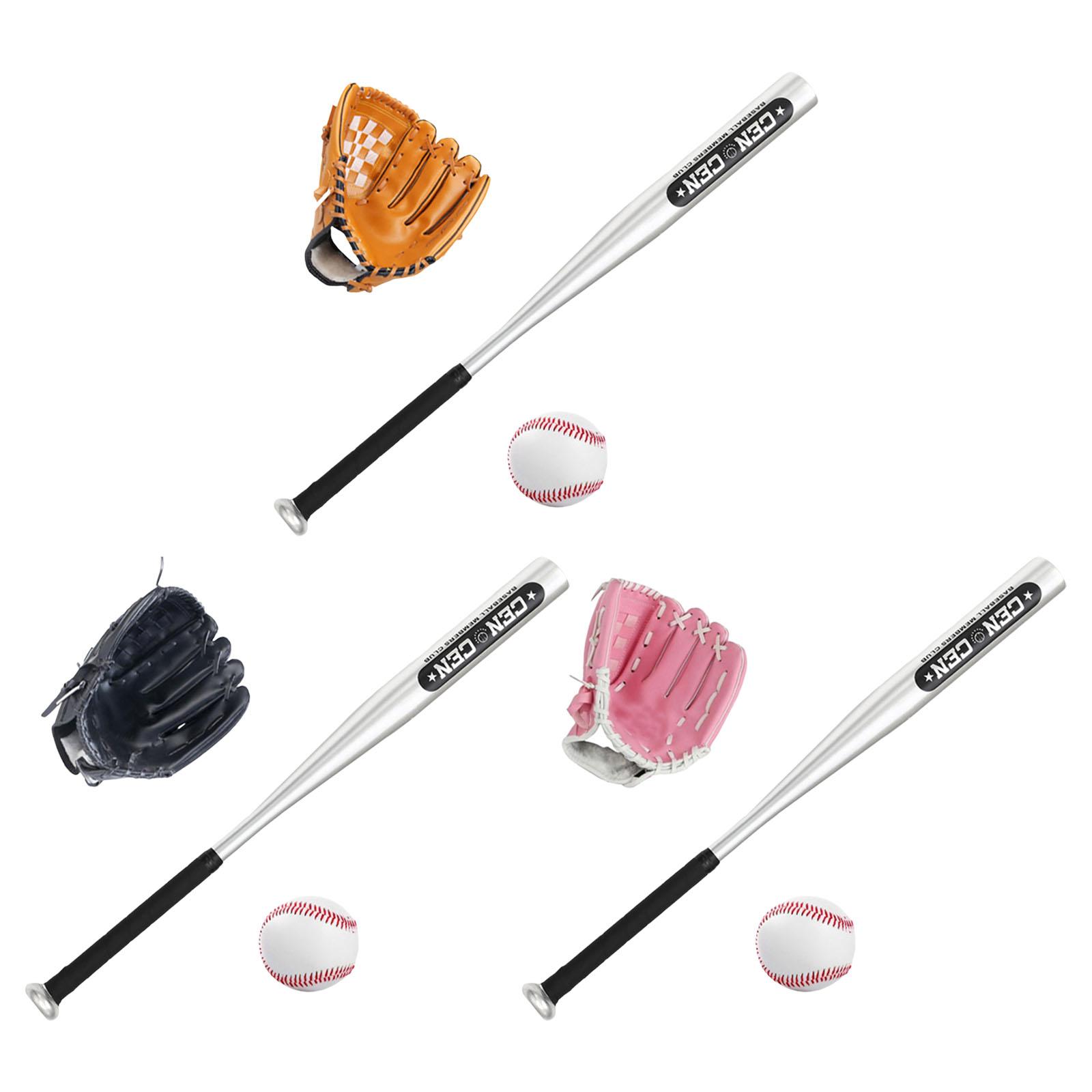 Baseball Bat Set with Baseball Glove and Ball Traing Ball for Home Teenagers