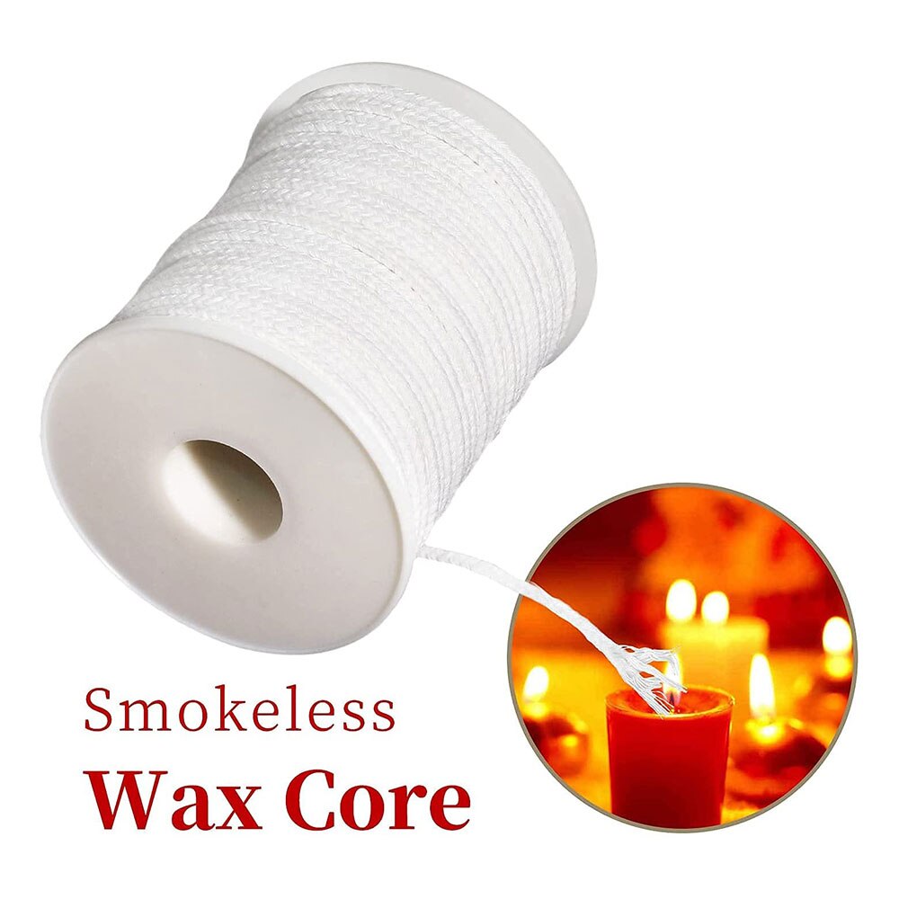 61M Witte Kaars Lont Katoenen Kaars Geweven Lont Voor Kaars Maken Kaars Olie Lampen Kaarsen Accessoire Levert 1 Roll 200 Voeten