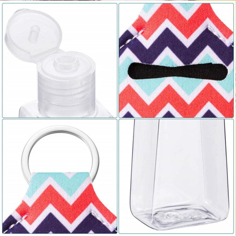 Hand Sanitizer Bottle Mini Portable Travel Silicone Bottles Holder Disinfect Keychain Refillable Bottles with Gel O6X0
