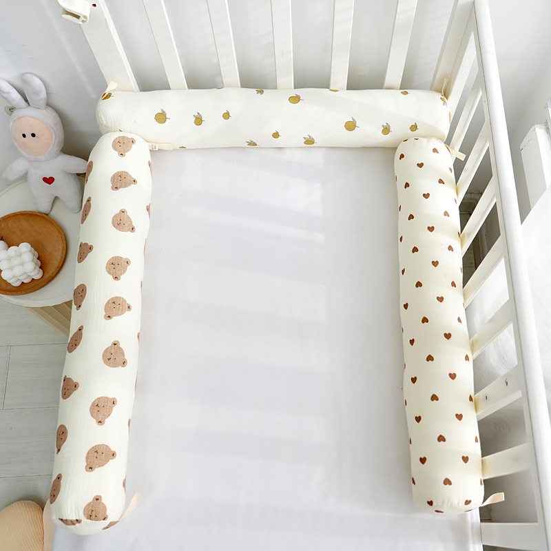 Rundes Babykissen, Rundhalskissen auf dem Babybett, 1er-Set, niedliches Cartoon-bedrucktes Babykissen, babyförmiges Kissen