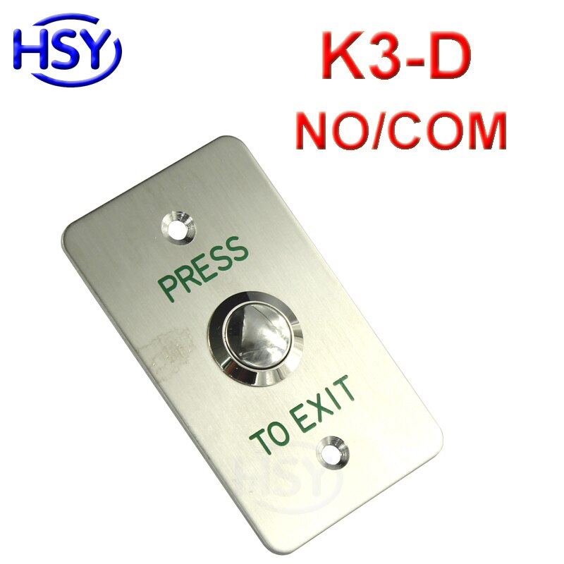 HSY Access Control Exit Button Push Switch Door Release Buttons Open Electronic Gate Lock: K3-D