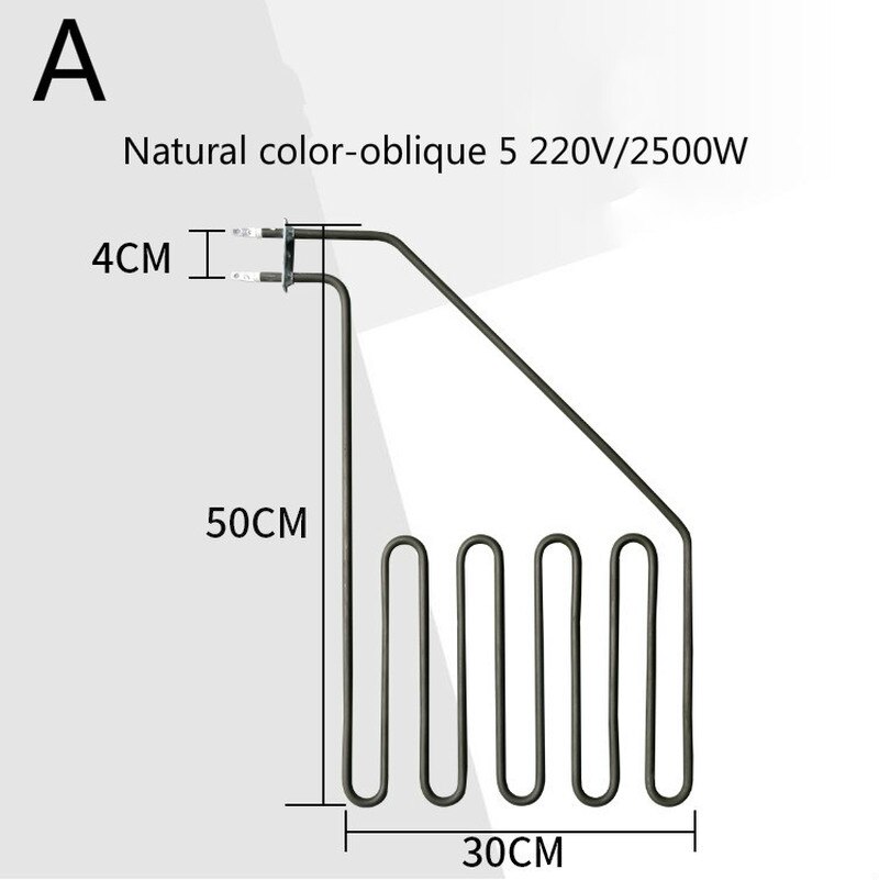 1 220 / 380V stainless steel heating element for stove sauna heating element tilt electric heating tube flat tube heater