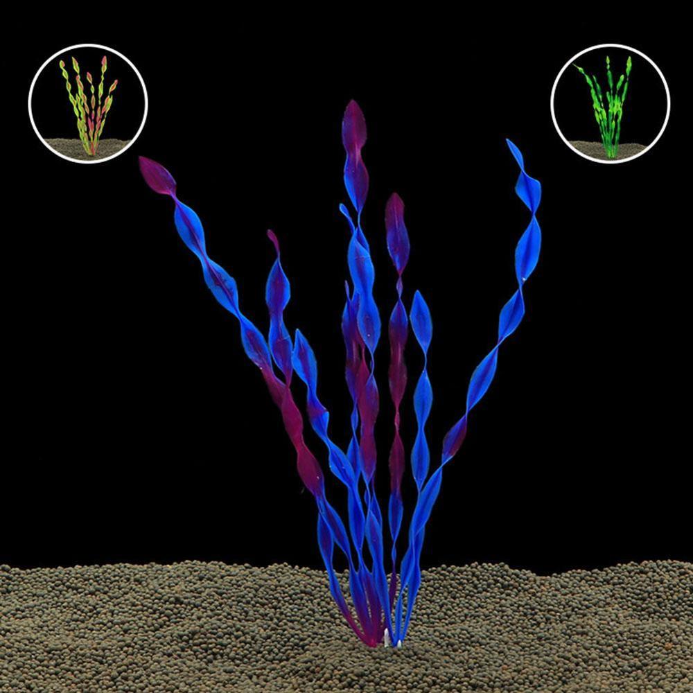 Fish Tank Decoration Aquarium Ornaments Purple Green Artificial Aquatic Plastic Underwater Water Grass Plant Landscape Decor