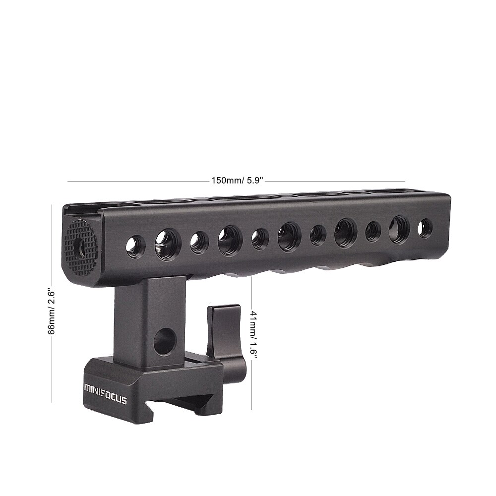 Camera QR NATO Top Kaas Handvat Veiligheid Rail Grip met Schoen Mount voor DSLR Camera/Camcorder/Actie Camera kooi
