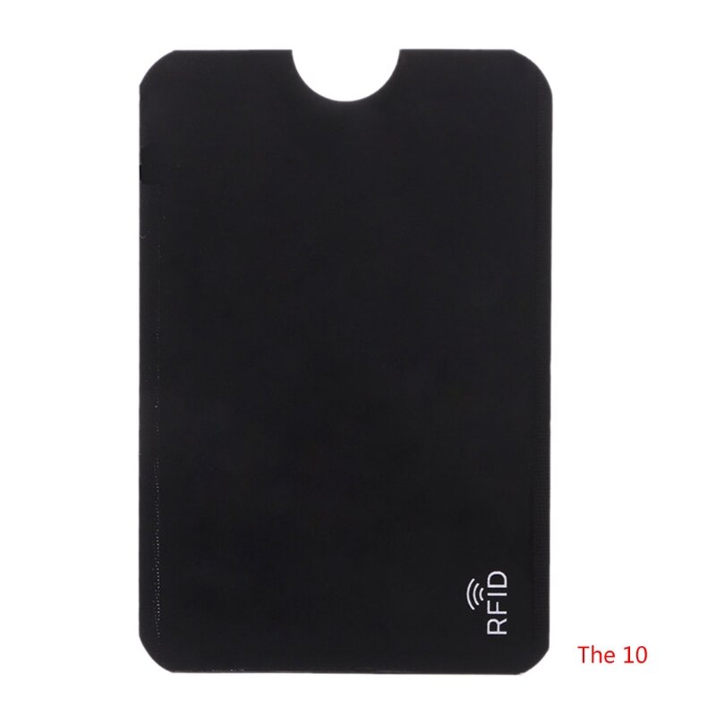 10 stks Credit Card Protector Secure Sleeve RFID Blocking ID Houder Folie Shield Case: Zwart