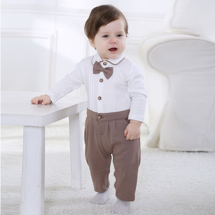 baby boy's gentleman style Toddler Unisex-baby spring and autmn Jumpsuit Christmas Romper Onesie Outfits Suit 27