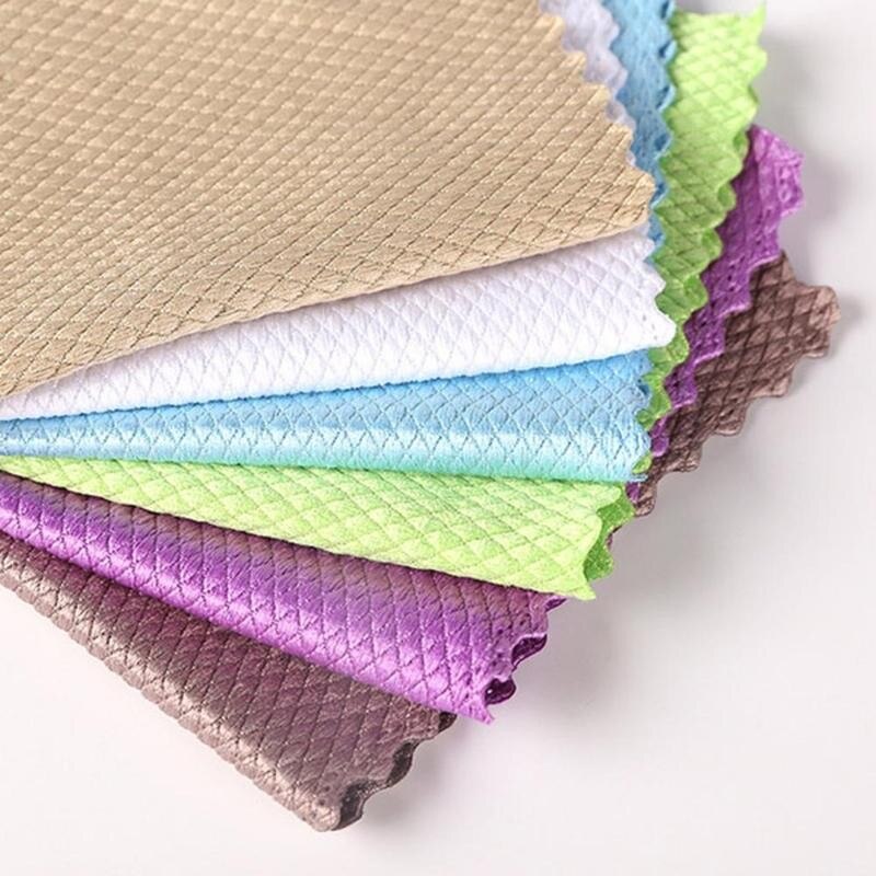 Keuken Anti-Vet Poetslappen Efficiënte Vis Schaal Vegen Doek Schoonmaakdoekje Huis Wasmachine Dish Cleaning Handdoek 1Pc 2 Maten