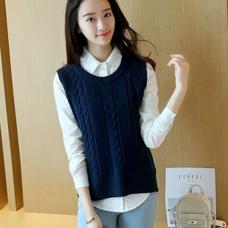 Open Front Notch-Collar Side Slit Vest Jacket