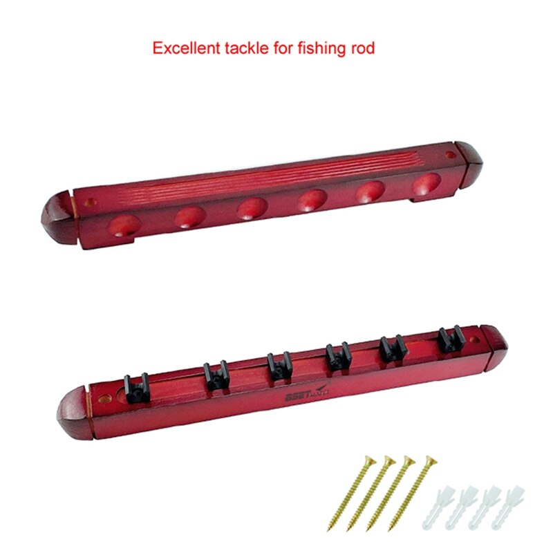 BSET MATEL Wooden Rods Rack Fishing Pole Holder Rod Holders Display Racks Fixing Rack Wall Mounted Rod Collection Rack Storage