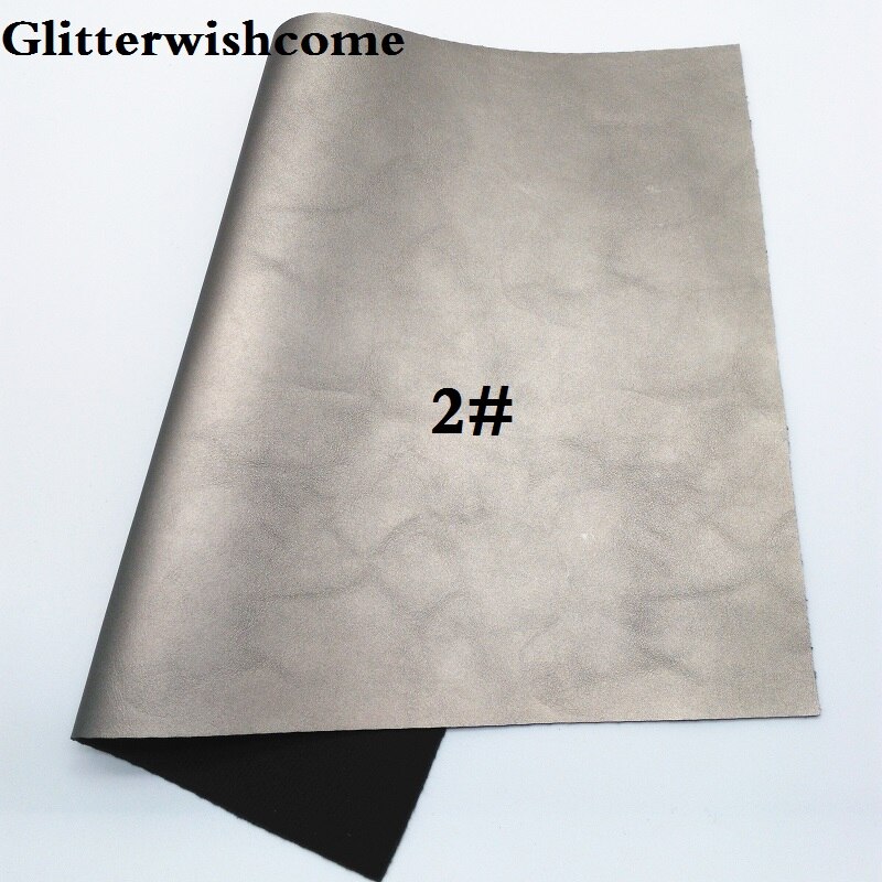 Glitterwishcome 30 x 134cm mini rulla synteettinen nahka, fluo metallinen sileä nahka kangasvinyyli jousille , gm015a
