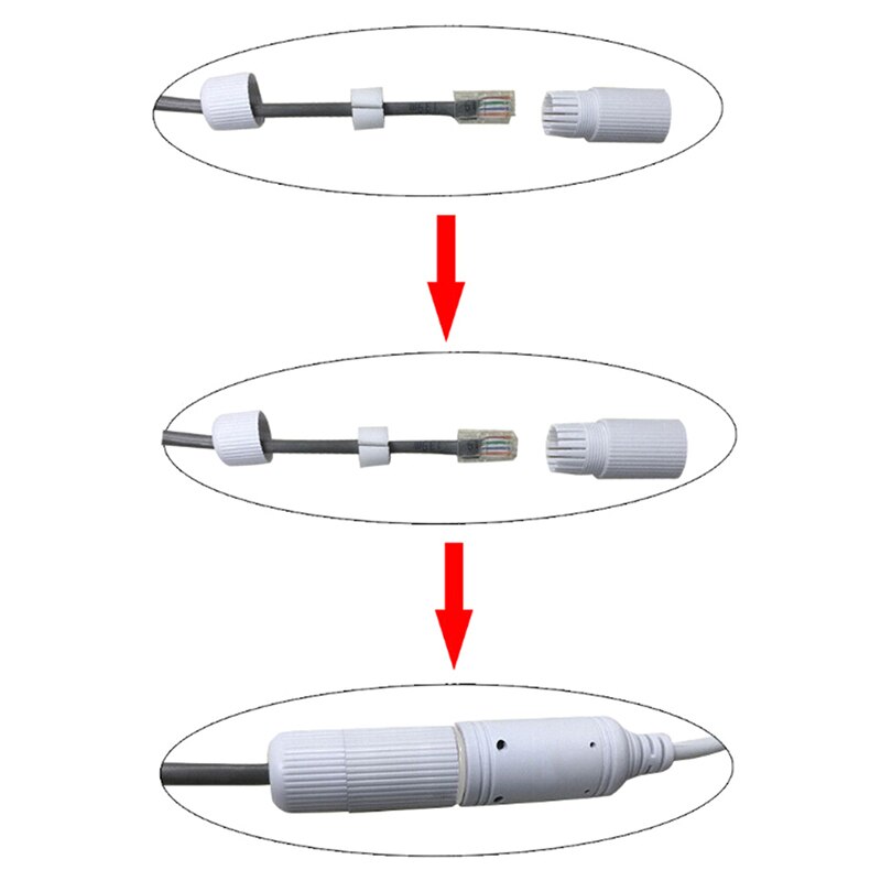 RJ45 Waterproof Connector Cap Cover For Outdoor Network IP Camera Pigtail Cable