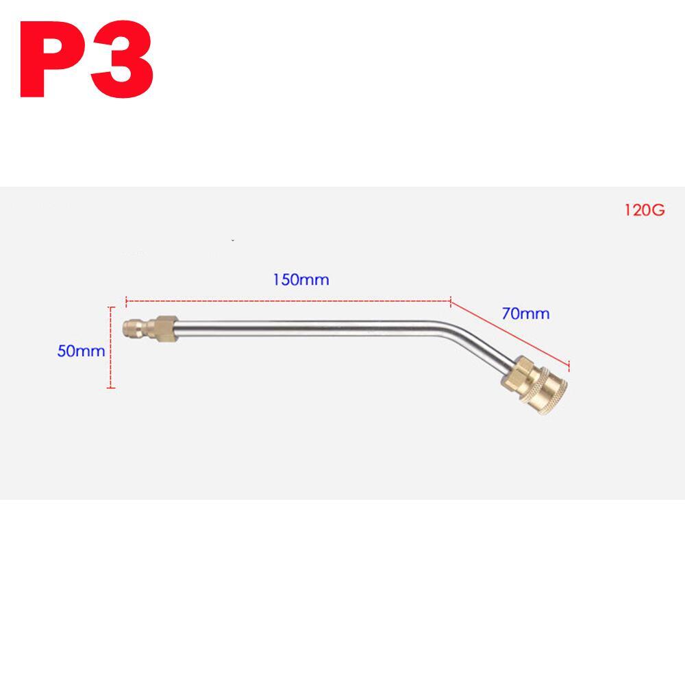 Pressure Washer Extension Wand With 1/4" Quick Connector Lance Spear With Curved Head Rod: P3