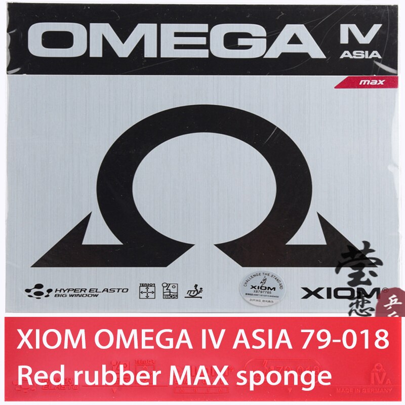 Original Xiom OMEGA 4 Asia 79-018 table tennis rubber racquet sports indoor sports table tennis racket: red max